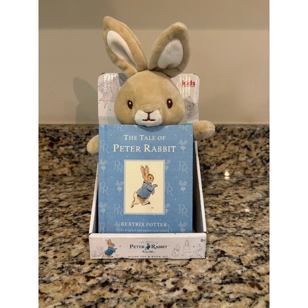 New Peter Rabbit Plush Bunny and Book Set The Tale By Beatrix Potter